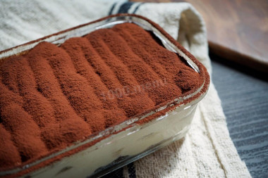 Homemade classic tiramisu