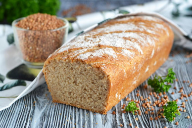 Buckwheat bread in the oven