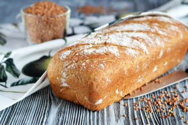 Buckwheat bread in the oven