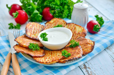 Potato pancakes in the oven