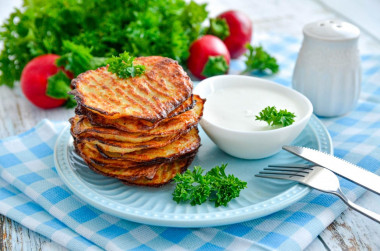 Potato pancakes in the oven