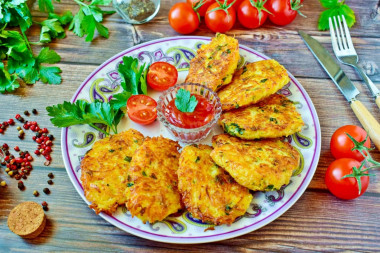 Potato pancakes with cheese