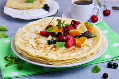 Sour milk pancakes are thin