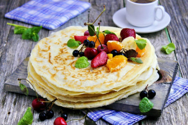 Sour milk pancakes are thin