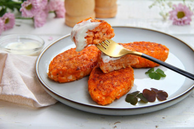 Onion cutlets with semolina