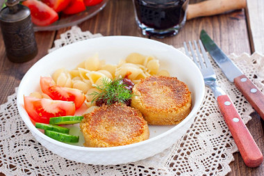 Vegetarian chickpea cutlets