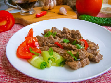 Beef in soy sauce