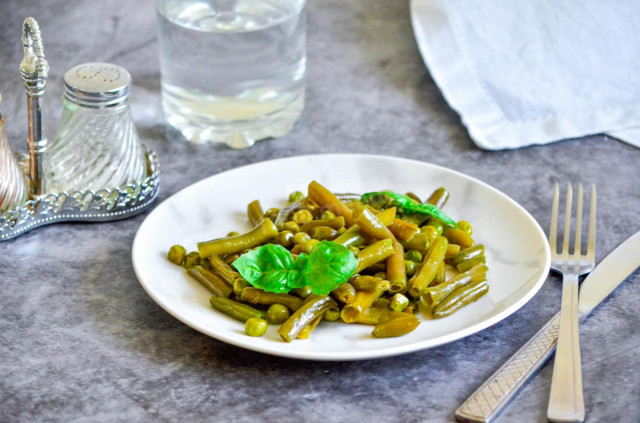 Frozen vegetables in a frying pan