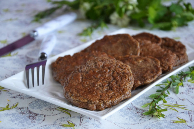 Pork liver cutlets