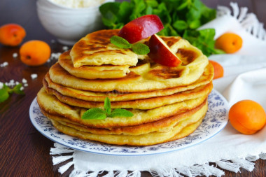 Tortillas with sour cream in a frying pan