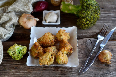 Broccoli cabbage in batter