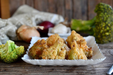 Broccoli cabbage in batter