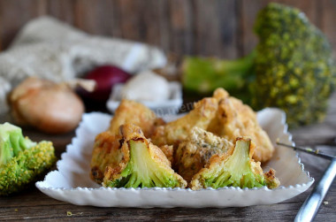 Broccoli cabbage in batter