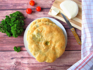 Ossetian pies on kefir with yeast