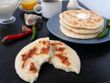 Kefir tortillas in a dry pan