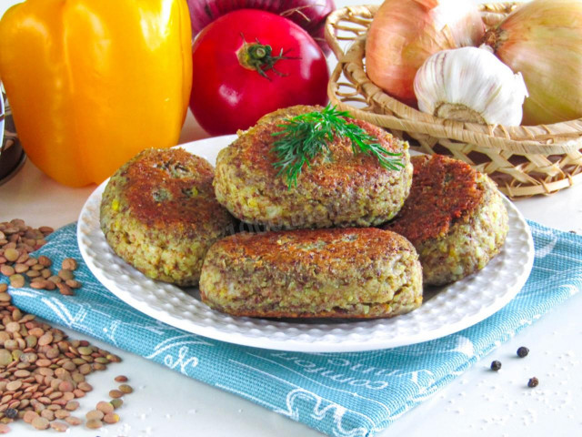 Lean lentil cutlets