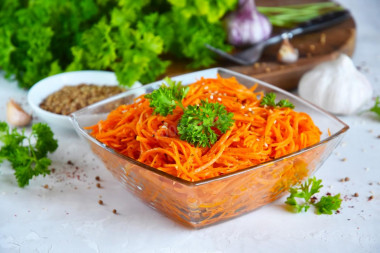 Homemade Korean carrots with seasoning