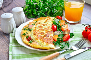 Omelet hearty breakfast in a hurry