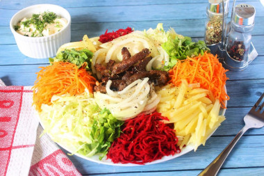 Classic chafan salad with beef