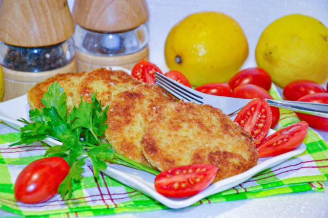 Minced pollock cutlets