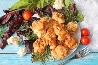 Cauliflower in crispy batter