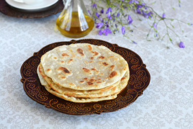 Flatbread without filling in a pan