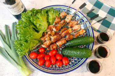 Barbecue in an electric oven