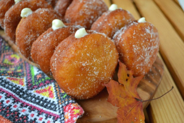 Donuts with custard