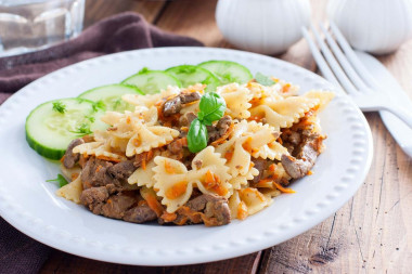 Liver with pasta