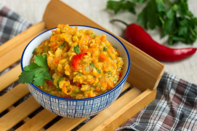 Lentils with vegetables