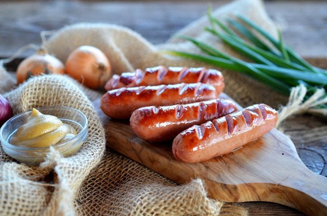 Grilled sausages