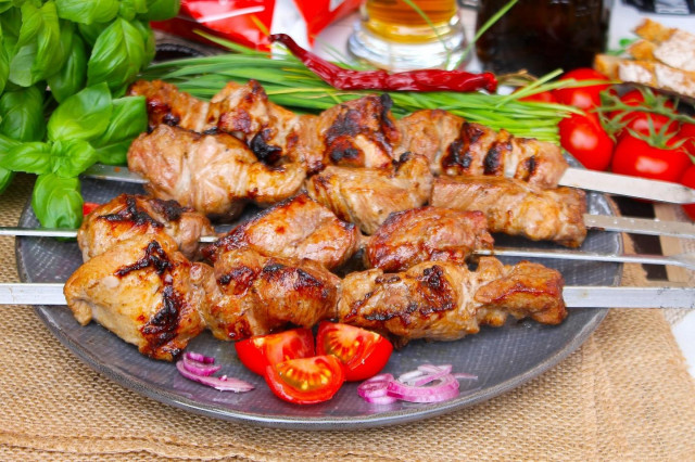 Shish kebab in pomegranate juice