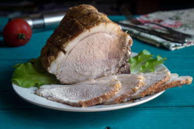 Juicy pork loin in the oven