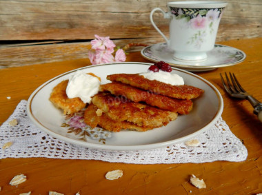 Oatmeal pancakes from porridge