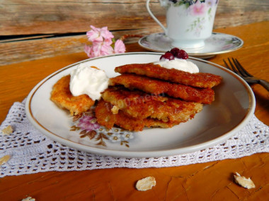 Oatmeal pancakes from porridge