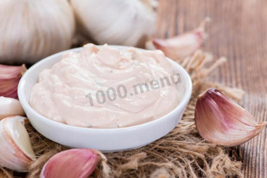 Garlic Sauce for chicken and shawarma with mayonnaise and kefir