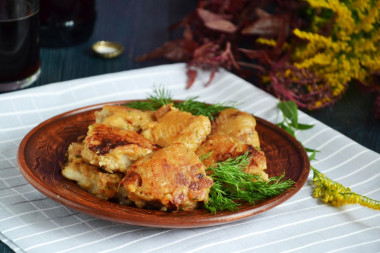 Fillet of fish in batter