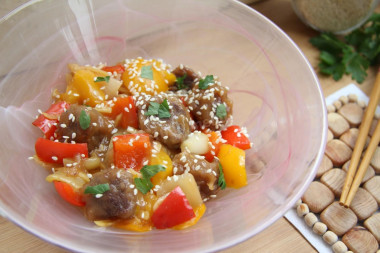 Beef in Chinese with vegetables