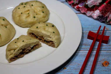 Baozi steamed Chinese pies