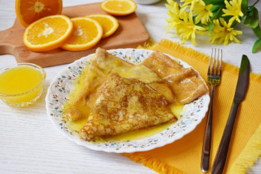 Crepe Suzette pancakes