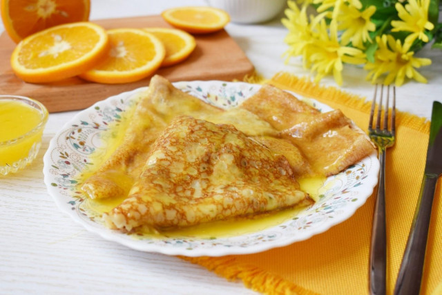 Crepe Suzette pancakes