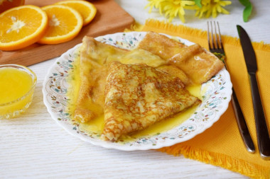 Crepe Suzette pancakes