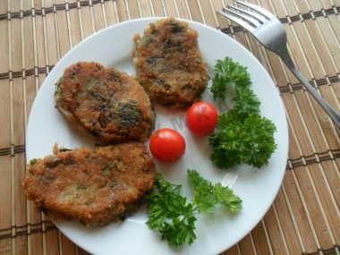 Barley porridge cutlets on water