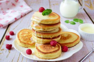 Pancakes on a fluffy snowball