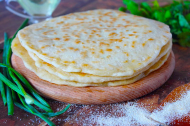 Naan Indian flatbread with garlic