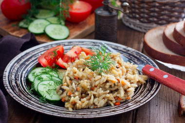 Rice with eggplant