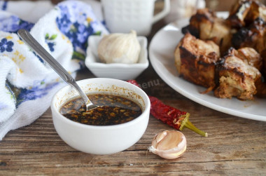 Marinade for barbecue with soy sauce