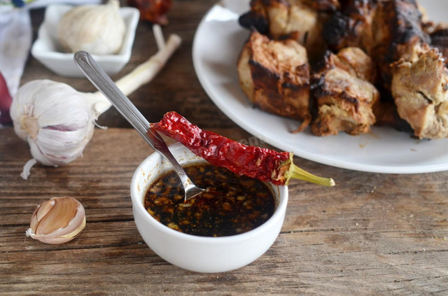 Marinade for barbecue with soy sauce