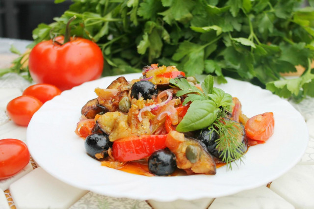 Sicilian vegetable eggplant caponata