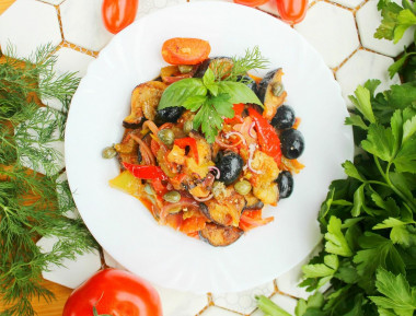 Sicilian vegetable eggplant caponata